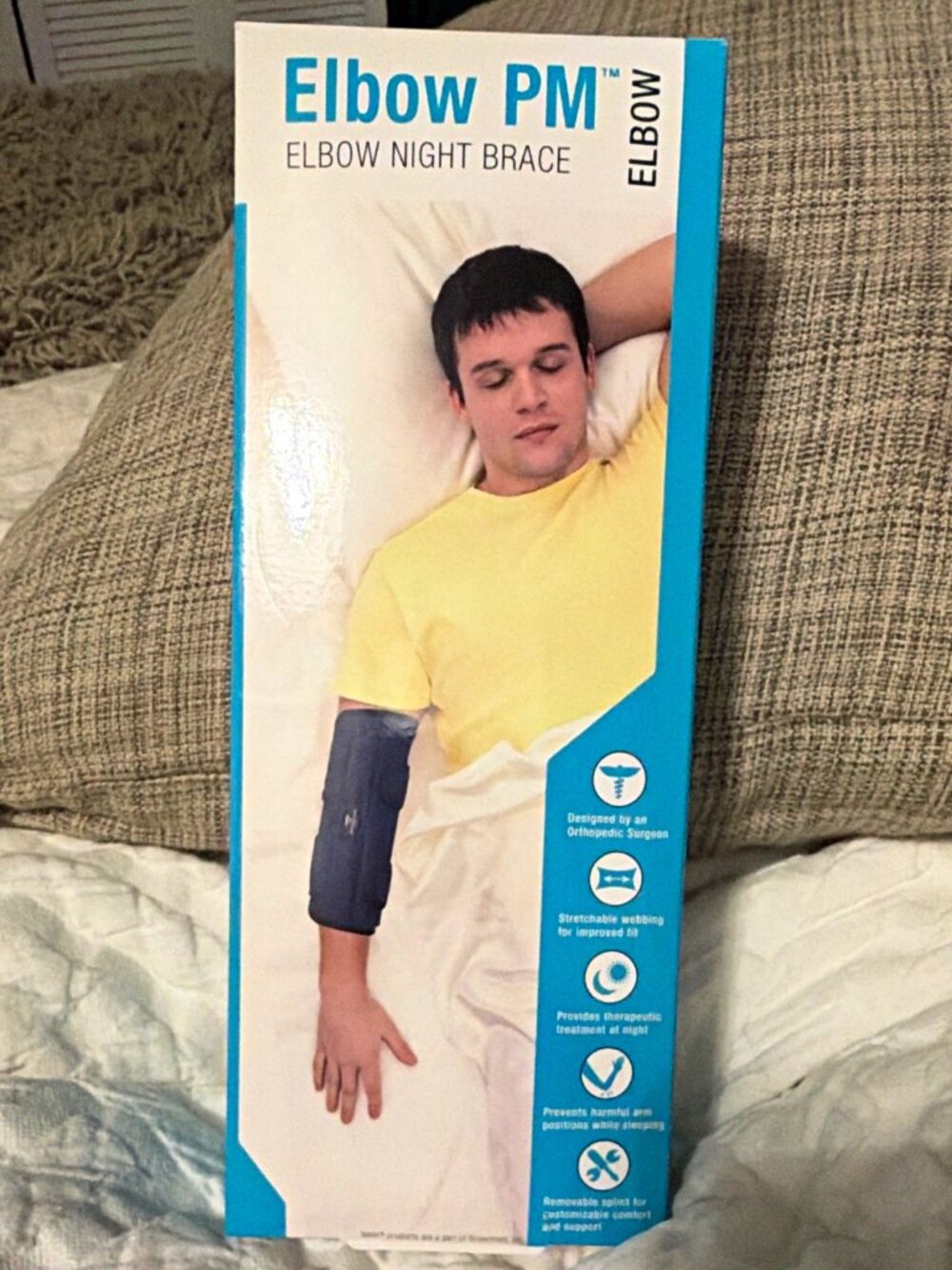 IMAK Elbow PM Night Brace for Elbow/Arm Immobilization One Size Blue/Black